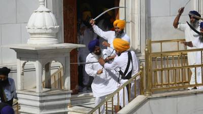 Sword-wielding Sikhs clash at India's Golden Temple