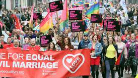 Belfast demonstrators urge end to same-sex marriage ban