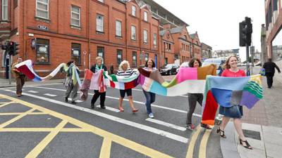 Scarf for giant granny rolled out for Limerick City of Culture