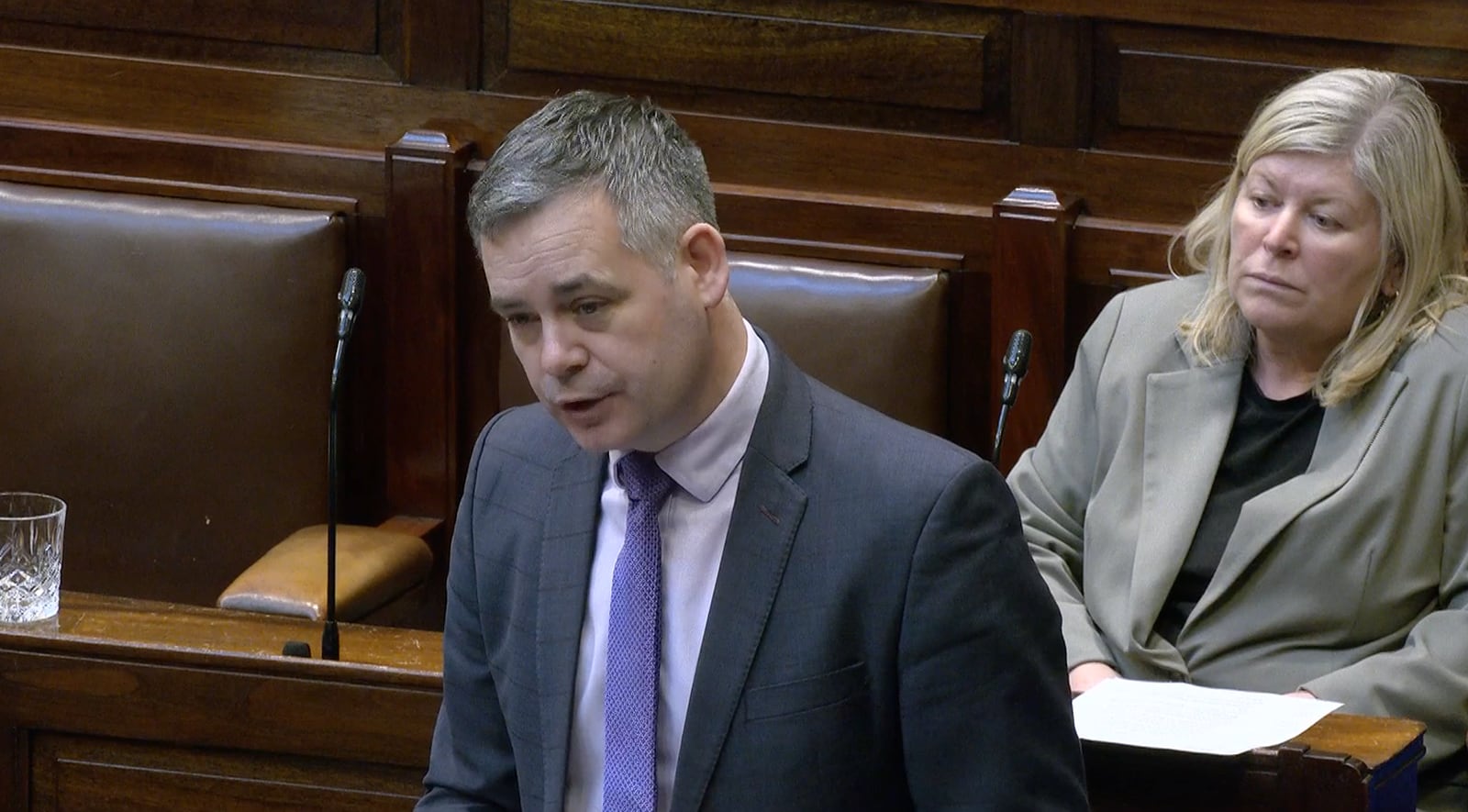 Dáil stock images Micheál Martin Pearse Doherty general shot