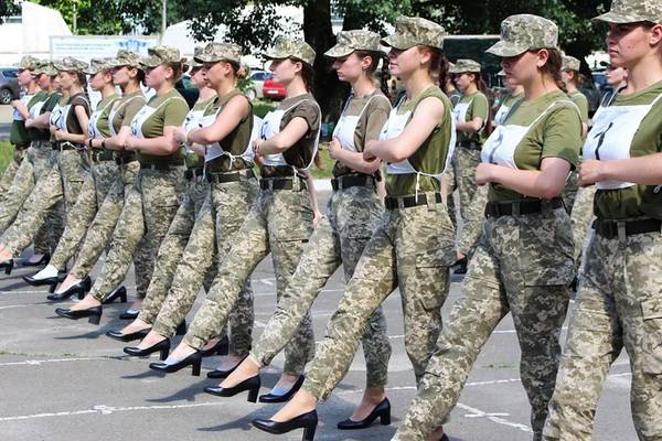 Ukrainian army faces backlash for making women march in heels