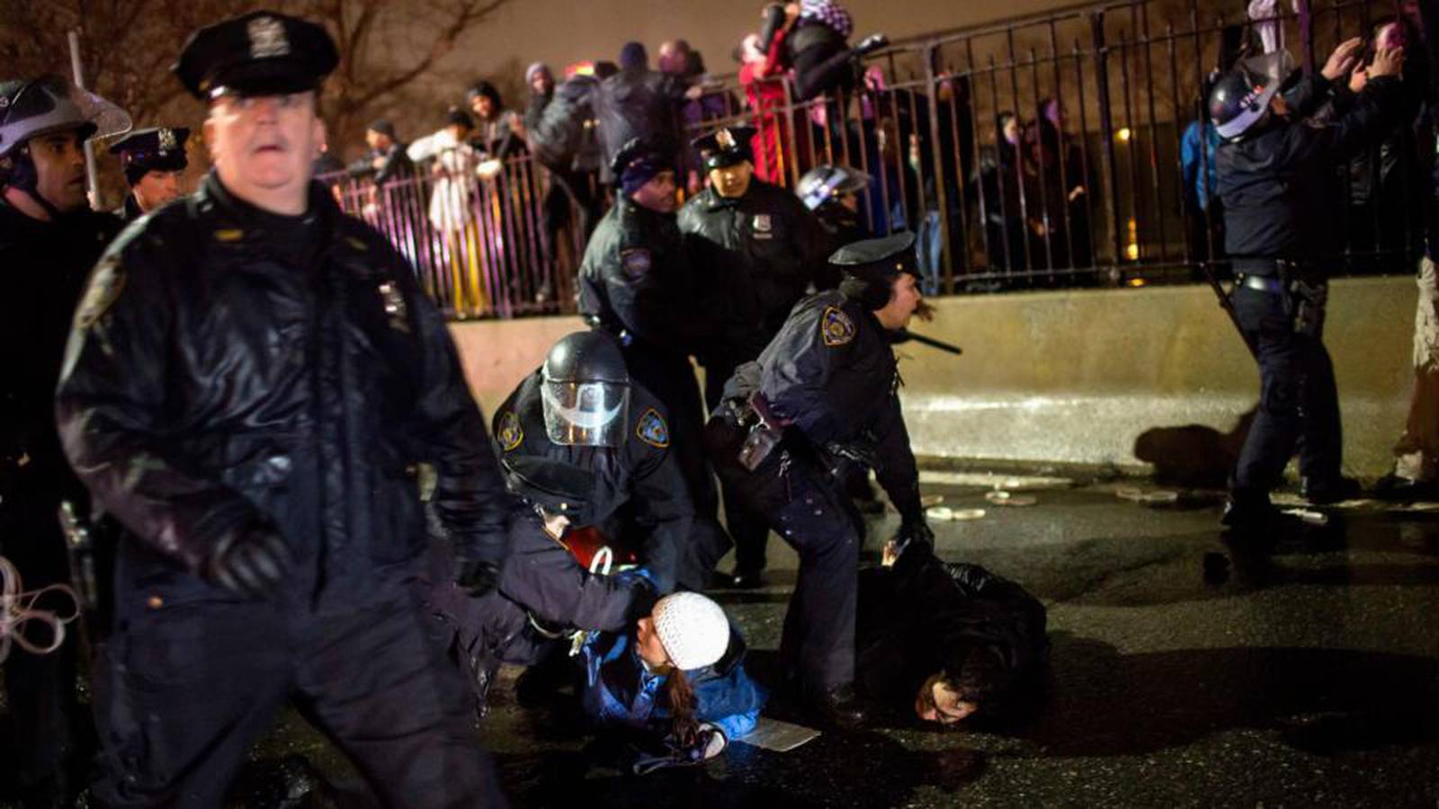 Protests against police violence flare for third night in New York ...