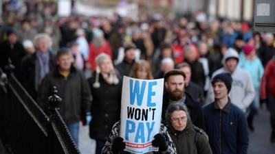 Some 500 people march against water charges in Cork