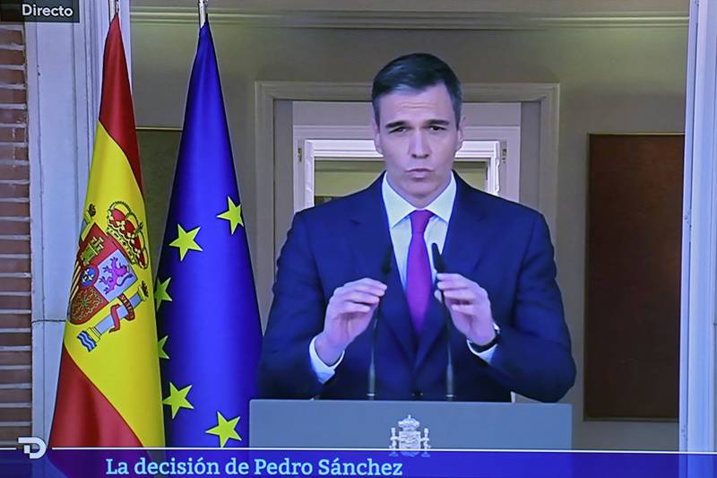 Spain’s prime minister says he will not resign amid allegations against his wife 