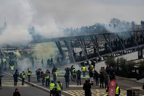 French police clash with protesters as ‘yellow vests’ return to the streets