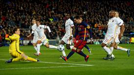 Barcelona hit Roma for six as Lionel Messi and Luis Suarez grab doubles