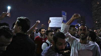Rare protests in Egypt calling for president to step down
