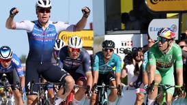 Fabio Jakobsen wins Tour de France stage two as Wout van Aert takes yellow