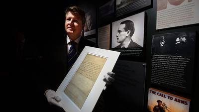 Patrick Pearse surrender letter goes on public display