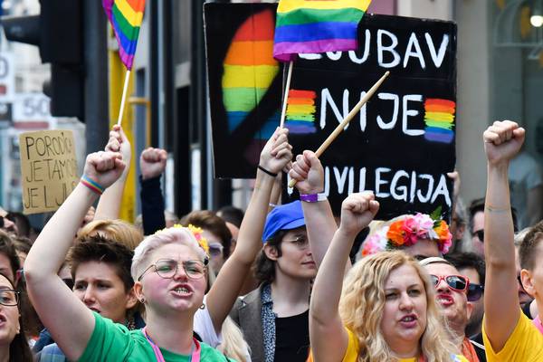 Heavy security cordon at Bosnia’s first Gay Pride parade