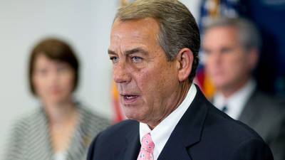 House of Representatives speaker John Boehner to resign