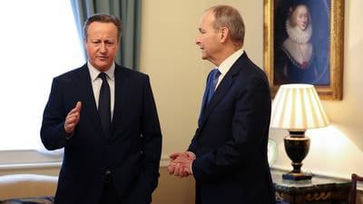 Tánaiste discusses Stormont, Gaza and Ukraine in London meeting with  Cameron