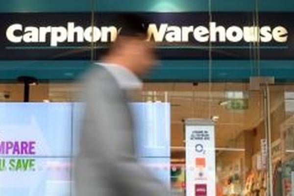 Carphone Warehouse’s Irish unit reports huge jump in pre-tax losses
