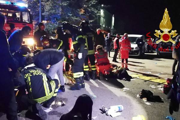 Six people killed in nightclub stampede in Italy