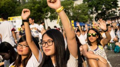Hong Kong students take to streets for democracy protest