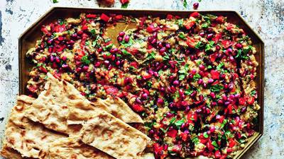The primitive magic of fire plus food: A warm, smoky Middle Eastern salad
