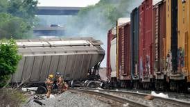 Explosion as chemical train derails outside Baltimore