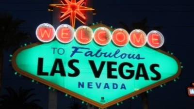 ‘Welcome to Fabulous Las Vegas’ sign greens up for St Patrick’s Day