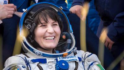 Astronauts from space station  land in Kazakhstan