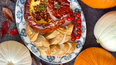 This pumpkin fondue will make a delicious seasonal centrepiece