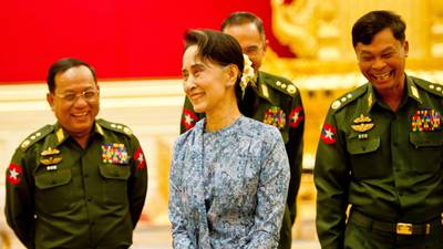 Aung San Suu Kyi’s friend sworn in as Myanmar president