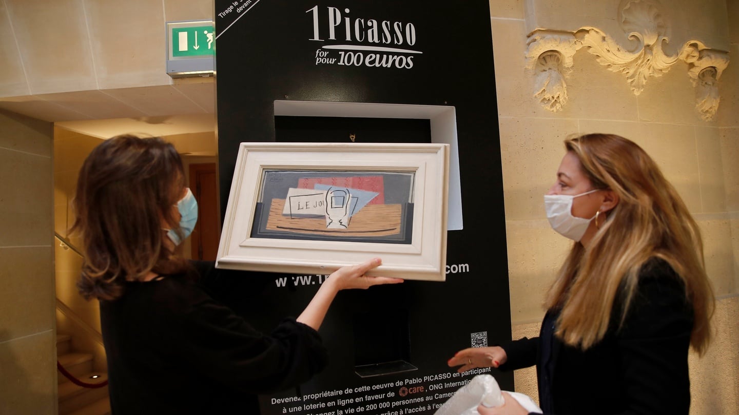 Woman wins Picasso painting worth €1m in charity raffle