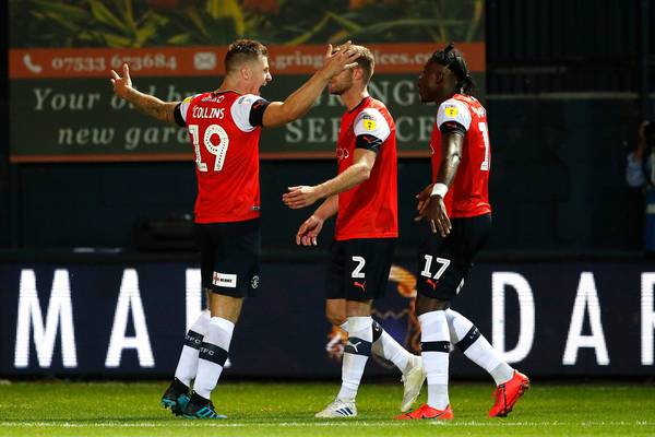 James Collins earns Luton a point in helter-skelter Middlesbrough clash
