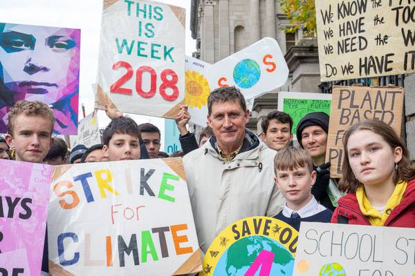 Climate activists mark 208 consecutive weeks of protest at Dail Eireann