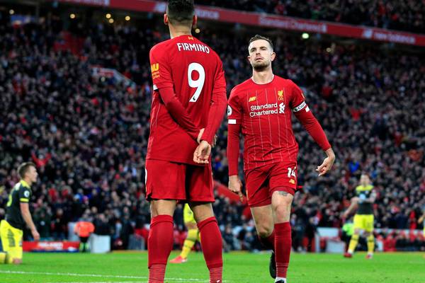 Liverpool march on as four goal win opens up 22 point gap