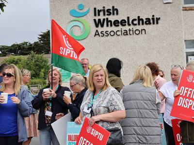 SIPTU members at Irish Wheelchair Association go on strike