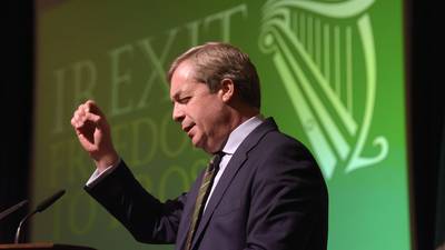 Nigel Farage spots ‘gap’ in Irish political market for Irexit party