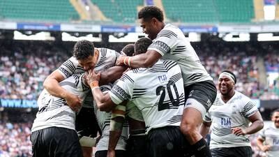 Fiji record first win over England at Twickenham as hosts’ dismal World Cup build-up continues