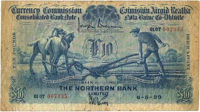 Rare tenner fetches thousands: 1929 Ploughman banknote makes €14,000
