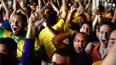 Spirits high as Brazilian fans toast Neymar and Co