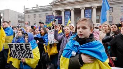 Tears of pride and sorrow as Ukrainians in Ireland mark year since Russian invasion