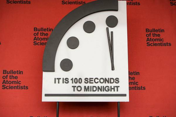 Doomsday Clock remains at 100 seconds to midnight as world faces ‘dangerous moment’