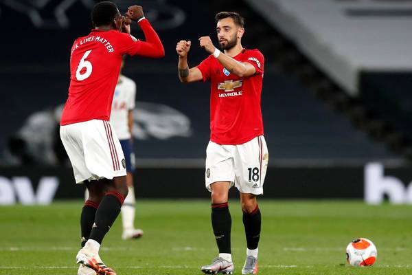 Pogba and Fernandes link up to save Manchester United a point at Spurs