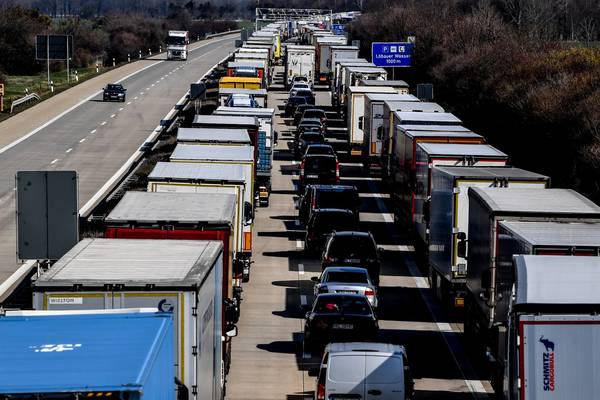 Coronavirus: Huge traffic jams as EU countries close borders