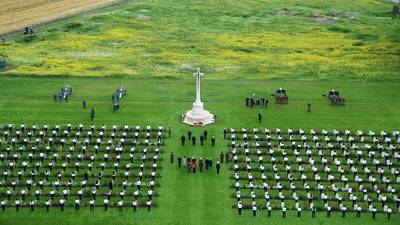 Irish Protestant and Catholic church leaders hold joint service in the  Somme