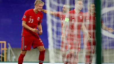 Haaland and Sørloth grab doubles in Norway’s Windsor rout
