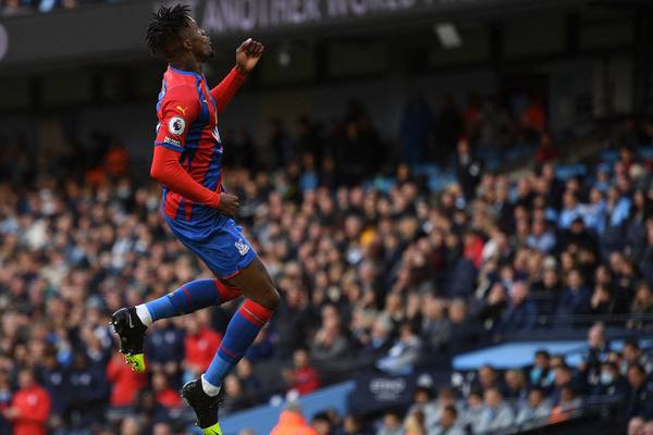 Crystal Palace stun Man City as Laporte sees red