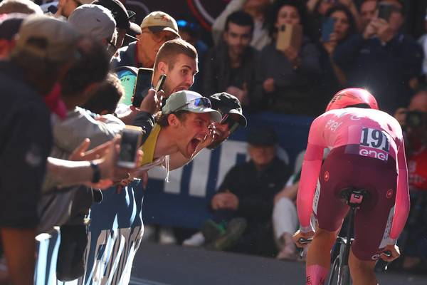 Tadej Pogacar crushes Ganna in time trial to win Giro d’Italia stage seven