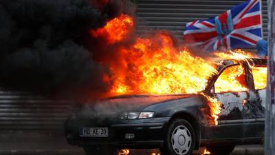 Loyalist protesters clash with police
