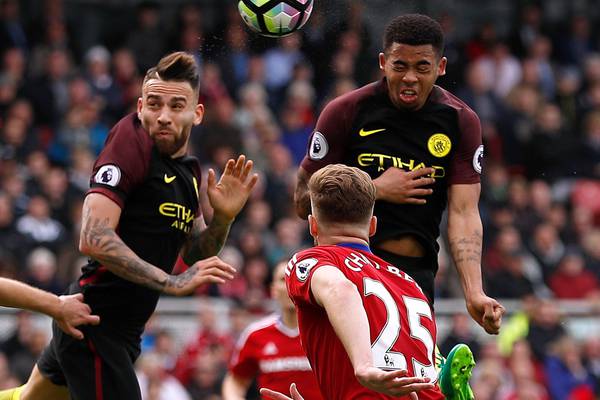 Gabriel Jesus rescues a point for City at Middlesbrough