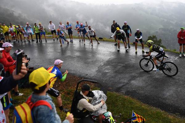 Pinot gains on Thomas and Alaphilippe in steep Pyrenean climbs