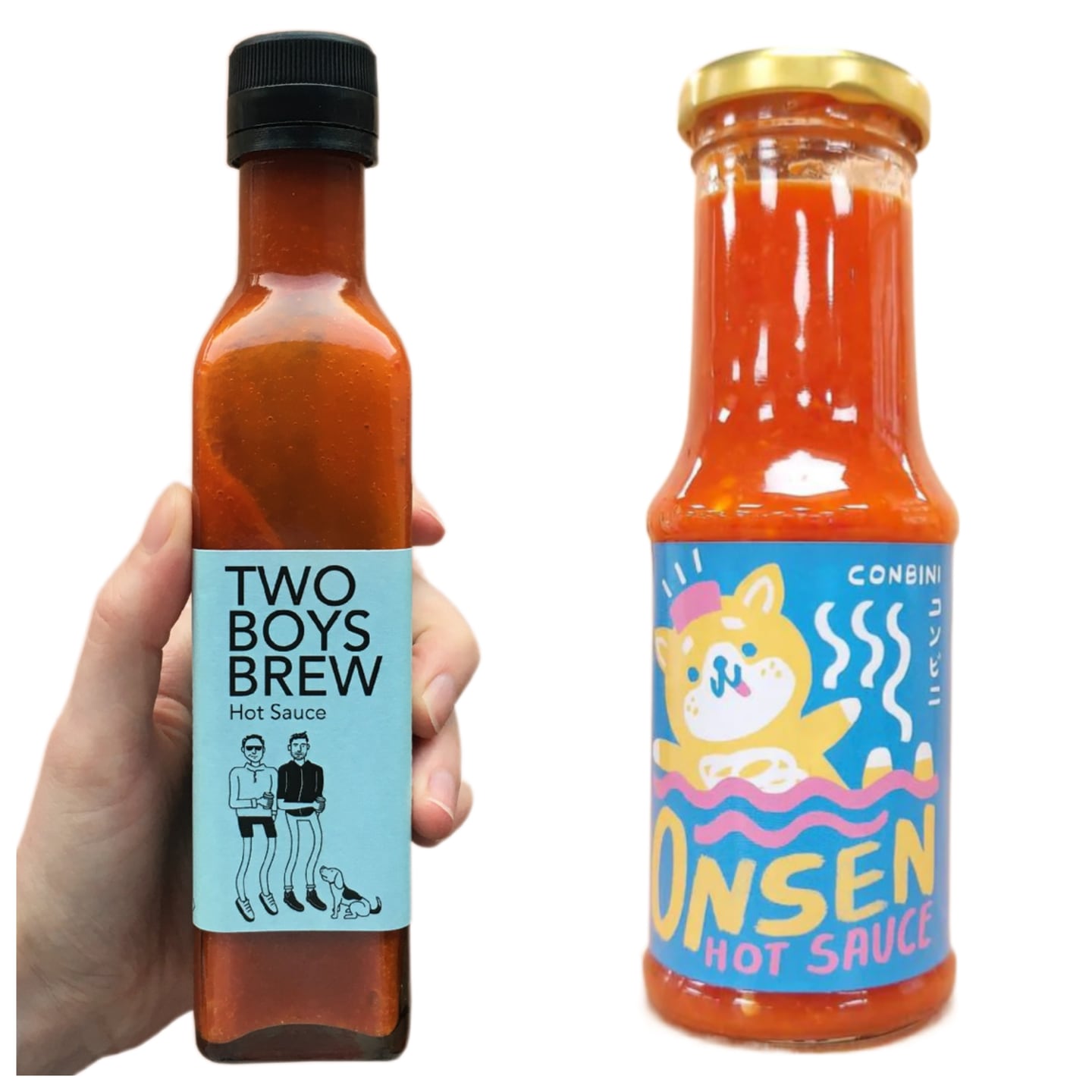 Two guys brew hot sauce and onsen hot sauce