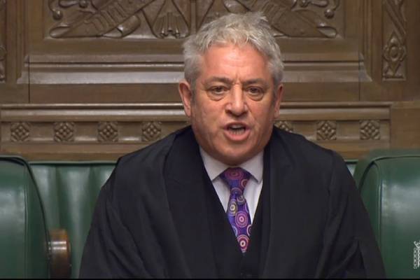 Bercow prevention of vote makes longer Brexit delay likely