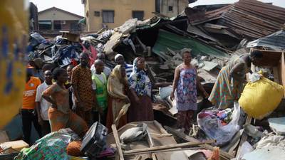 Families keep vigil at hospital after Nigerian school collapses