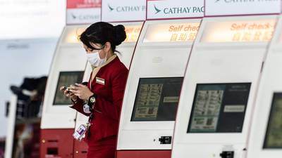 Cathay Pacific carried just 458 passengers per day in April