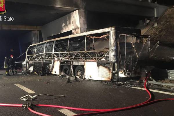 Sixteen dead after school tour bus crashes on Italian motorway